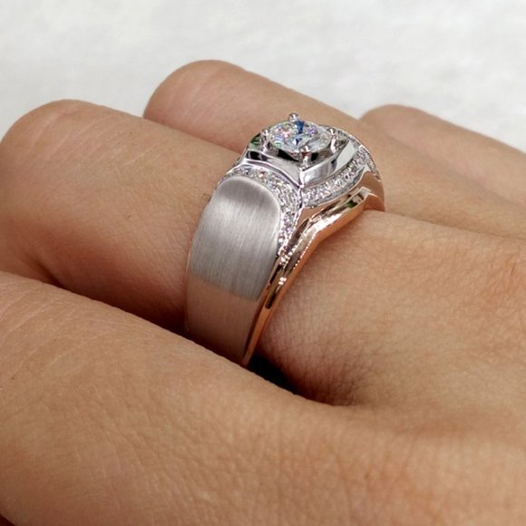 💞Trendy Design Shiny Zircon Gem Chunky Fashion Ring for Women, MARR9233 - Picture 6 of 7